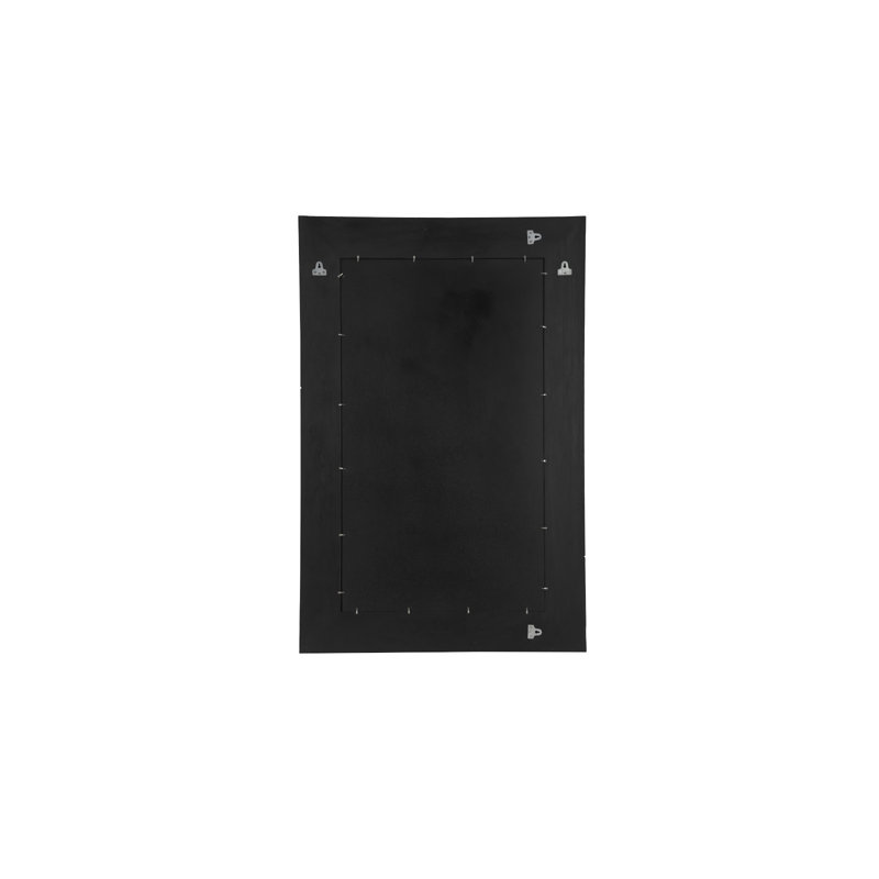 Geometry Wood Mirror, 60" H x 39" W x 2" D, Gray/Black