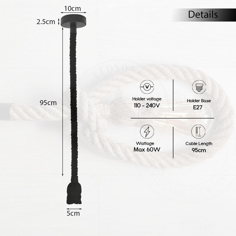 1 - Light Single Pendant, Brown