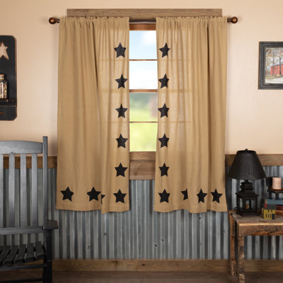 Claysville 100% Cotton Semi Sheer Curtain Pair