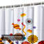 Rideau de douche d'Halloween citrouille blanche avec 12 crochets-839669581