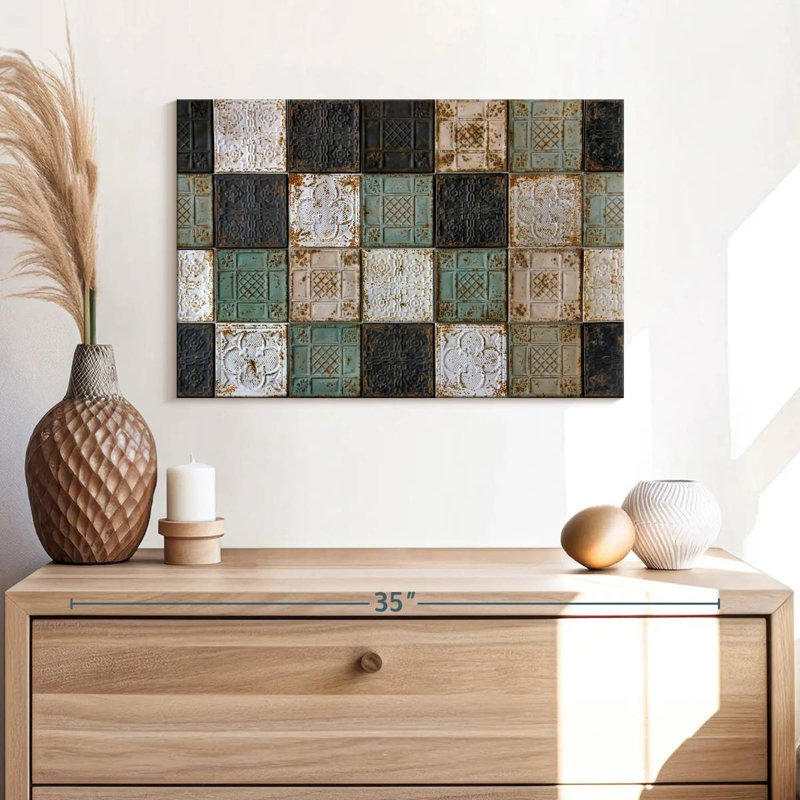 Lilie Old Ceiling Tiles, 16" H x 24" W