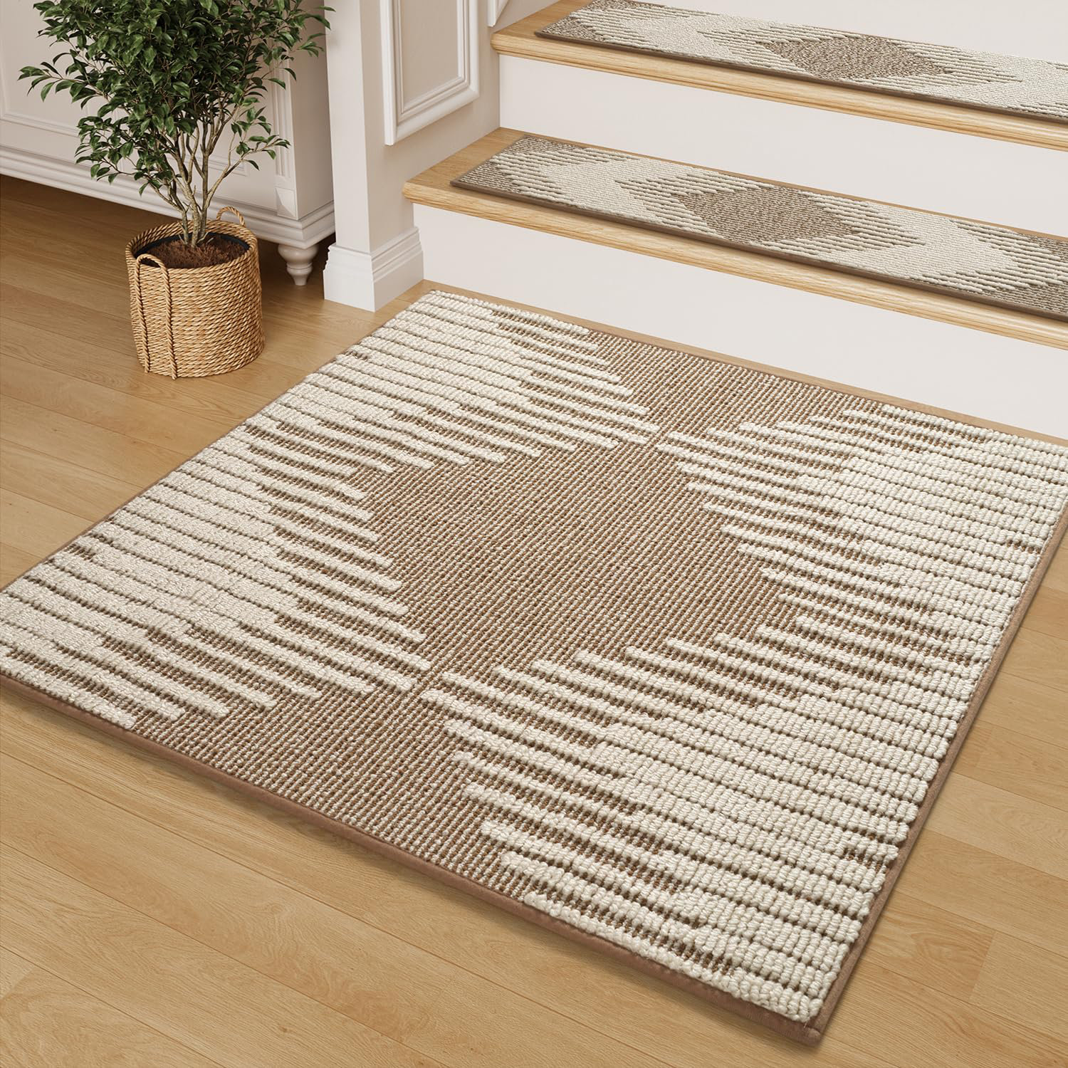 Dakota Fields Stair Treads Landing Mat Non Slip For Wooden Steps Indoor ...