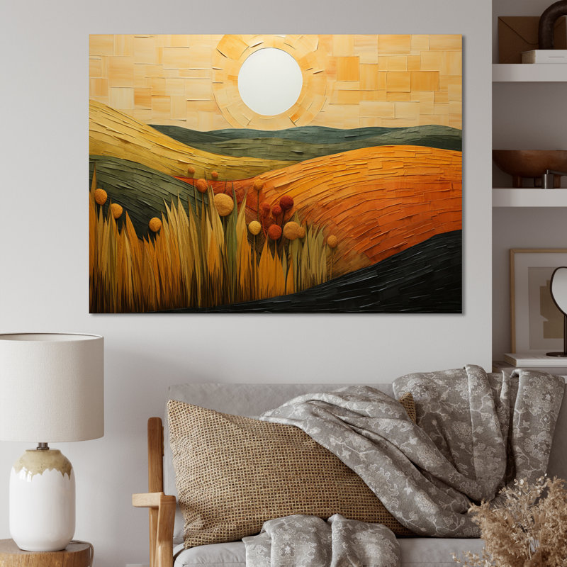 «Countryside Bold», impression géométrique sur toile, H 34 po x l 44 po x P 1,5 po, Toile tendue