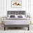 Auxter Queen Bed Frame with Adjustable Headboard, Velvet Upholstered Queen Size Platform Bedframe with Vertical Channel Tufted Headboard, Wooden Slats Support, Fully Upholstered Mattress Foundation, No Box Spring Needed-1877220114-1877220115