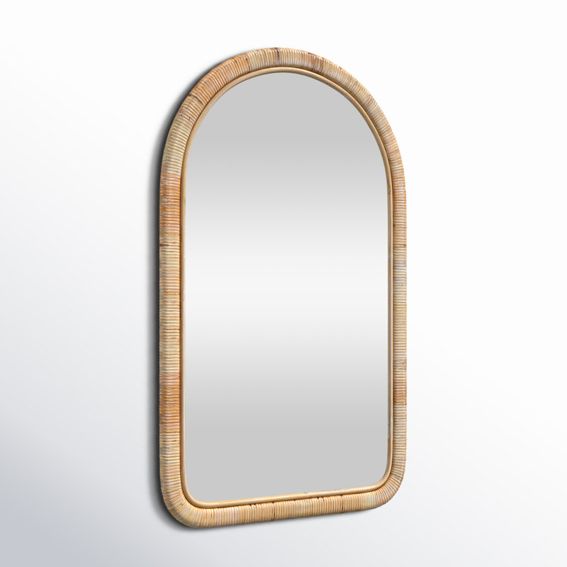 Brienne Arch Raffia Beveled Mirror