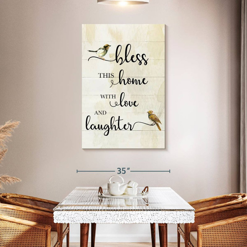 Kema Bless This Home Songbirds Wall Sign, 48" H x 32" W
