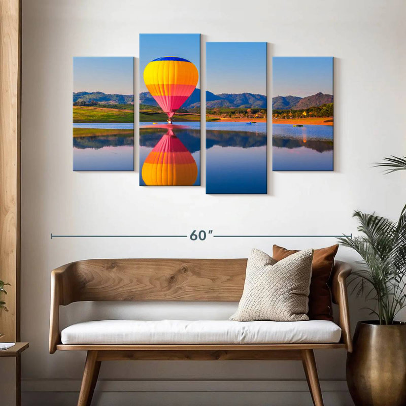 Hot Air Balloon Reflection, H 32 po x l 52 po