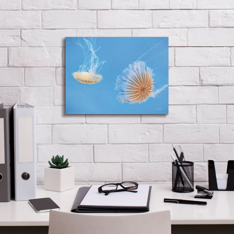 «Jellyfish Dance 2» par Lori Deiter, art mural sur toile, H 12 po x l 16 po