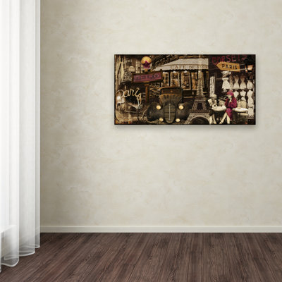 Jadaya 'Streets of Paris I' by Colour Bakery Graphic Art on Wrapped Canvas