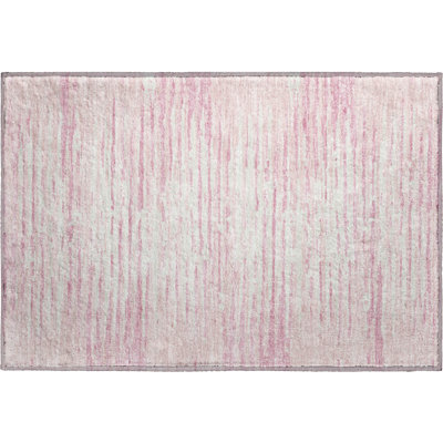Premium Machine Washable Prisco Pink Rug