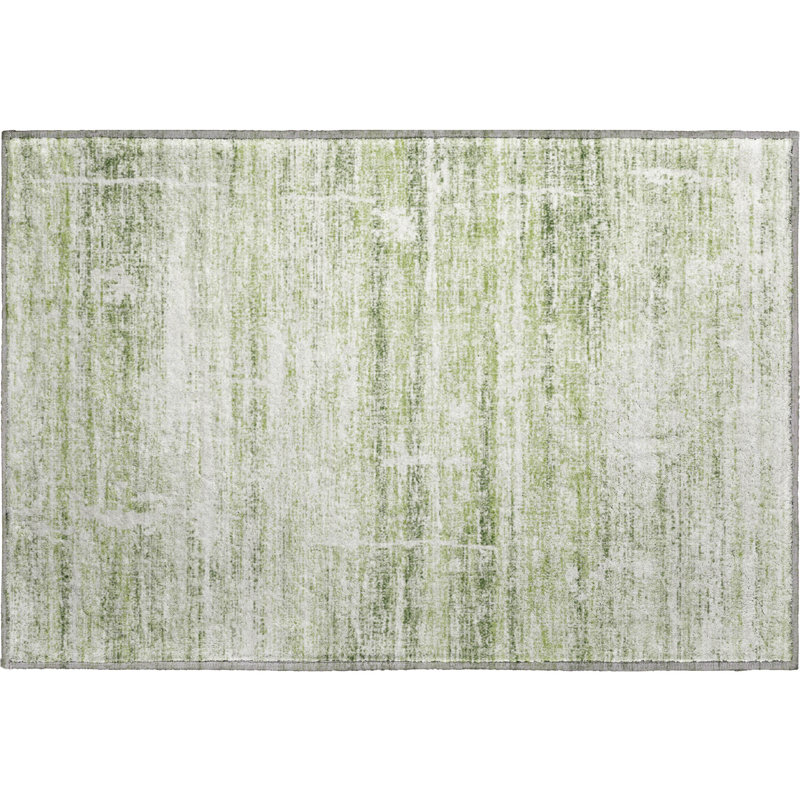 Premium Machine Washable Gerardo Aloe Rug, Rectangle 1'8" x 2'6"