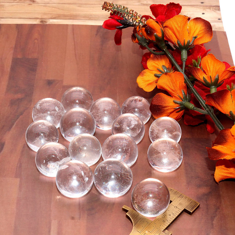 Sphère de pierre naturelle naturelle polie, décor décoratif, boule lisse, 23 mm, Cristal
