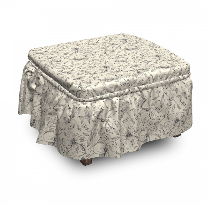 Housse pour repose-pieds de fleurs rocks