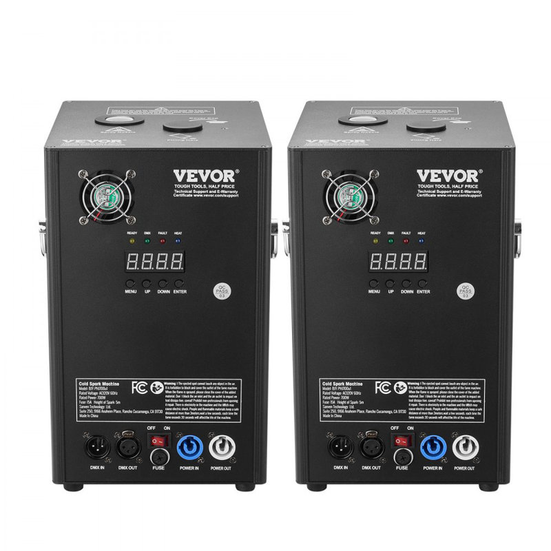 Fête de mariage froide avec étincelles Machinex2 700W 6,6 - 16,4 pi