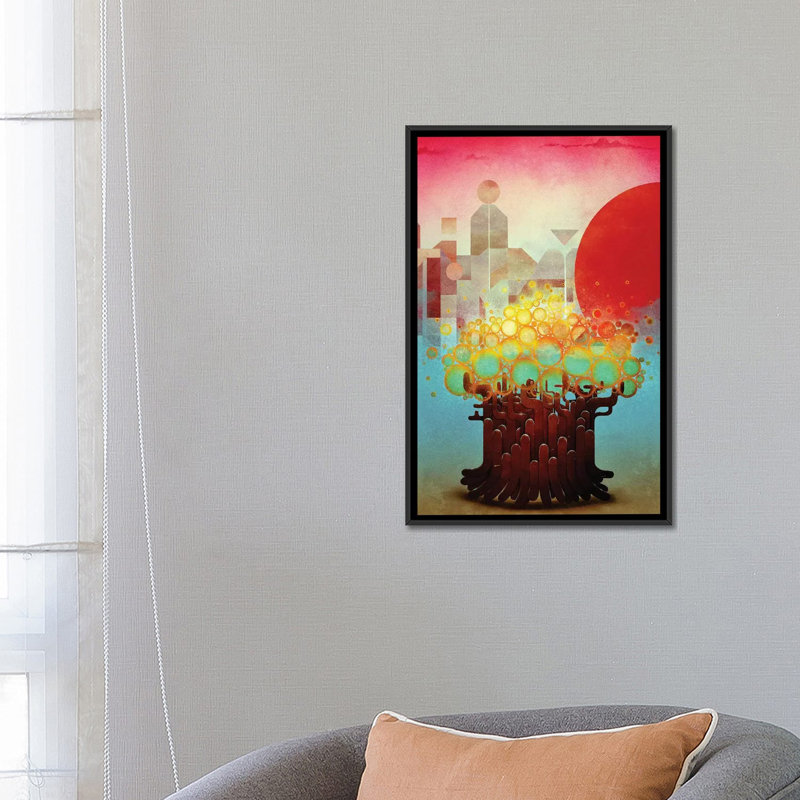 « aeriennes », impression sur toile, H 26 po x l 18 po x P 1,5 po, Toile encadrée noire, Pas de tapis