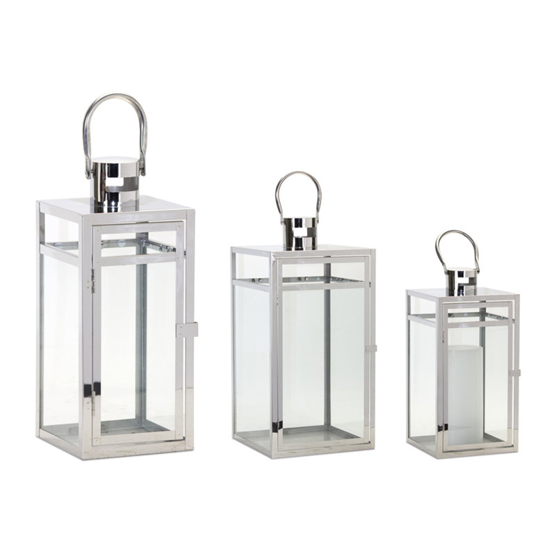 20.5'' H Stainless Steel Lantern