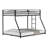 Metal Bunk Bed with Reversible Ladder-1433841535