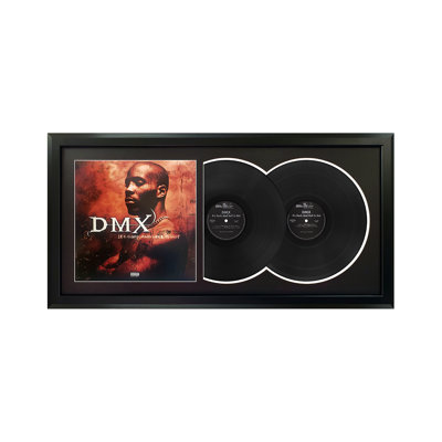 "It's Dark and Hell is Hot", art mural double disque vinyle encadré, présentation de la pochette d'albums, décor de souvenirs de musique, cadeau unique pour les amateurs de vinyle