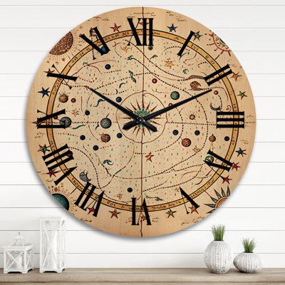 Horloge murale en bois massif Mariolita