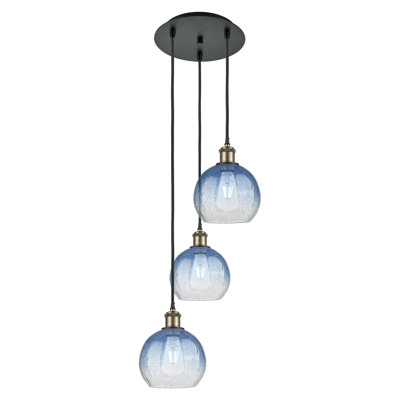 Luminaire suspendu suspendu à 3 lumières 14 po Ballston - Brookhaven Globe