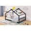 Lit double en bois pleine grandeur, espresso