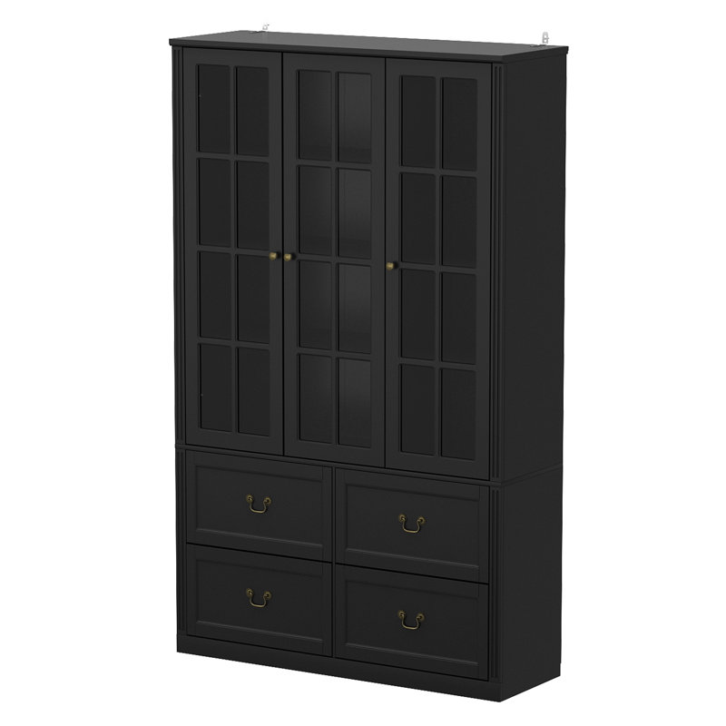 Binegar 78.7'' China Cabinet, Black