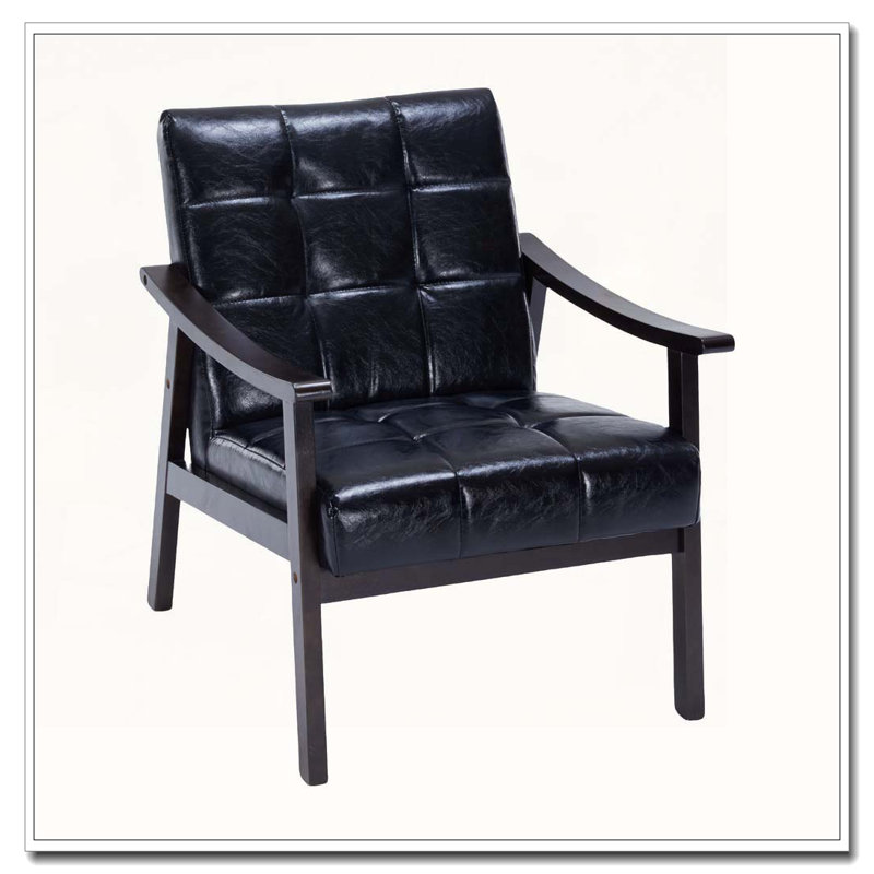 Chaise avec accoudoirs et dossier haut