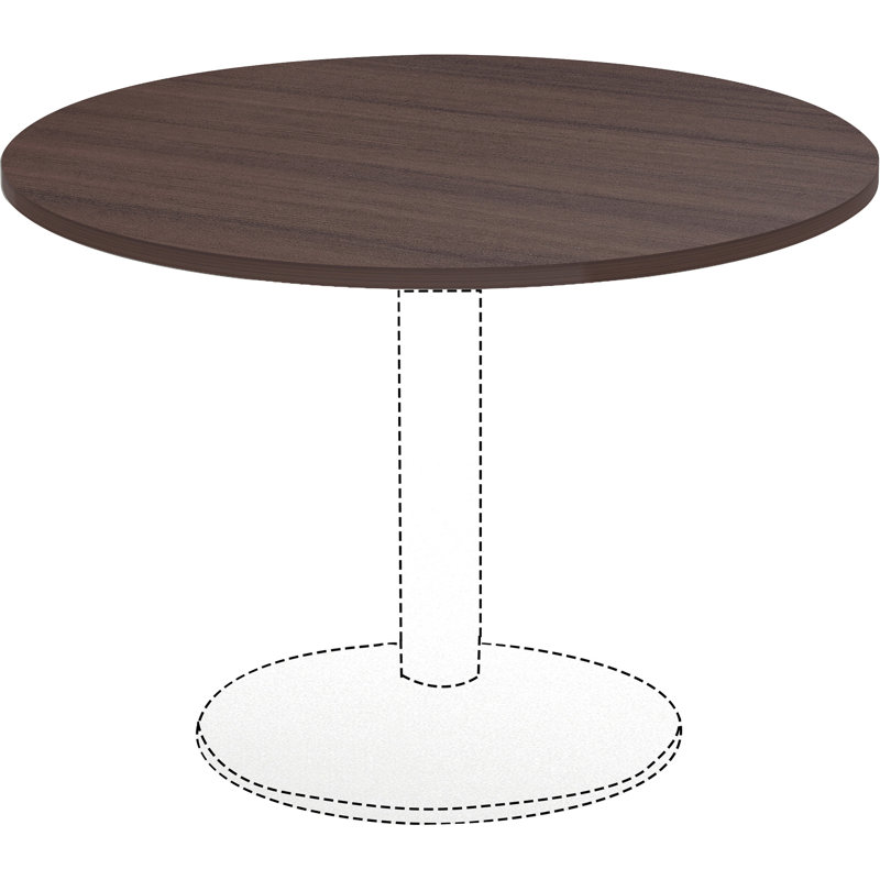 Plateau de table de conférence rond, 48" W, Espresso