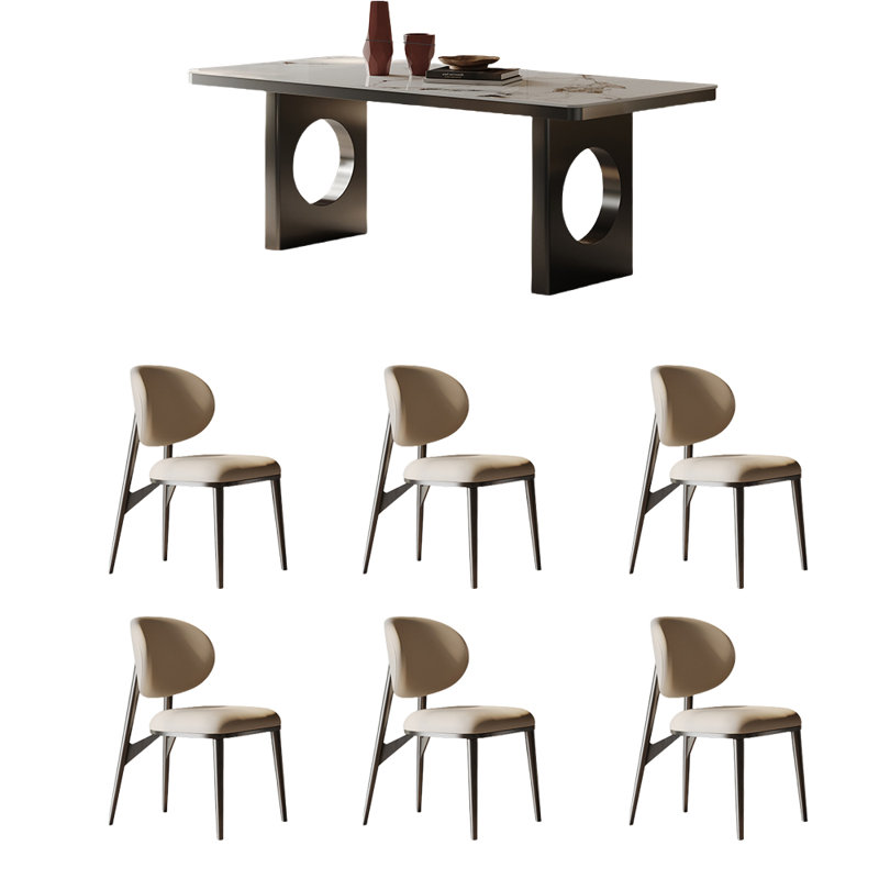 Ensemble de table et chaises de haute qualité, H 29,52 po x L 78,74 po x l 35,43 po 