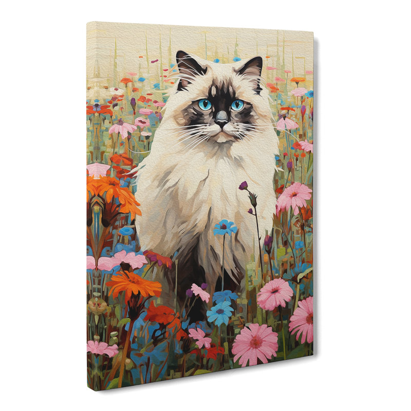 Ragdoll Cat Colour Field - Wrapped Canvas