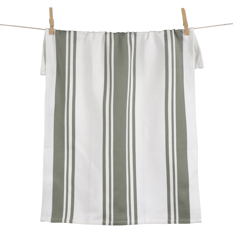 Ensemble de 3 essuie-tout KAF Home Centerband / Basketweave, Agave
