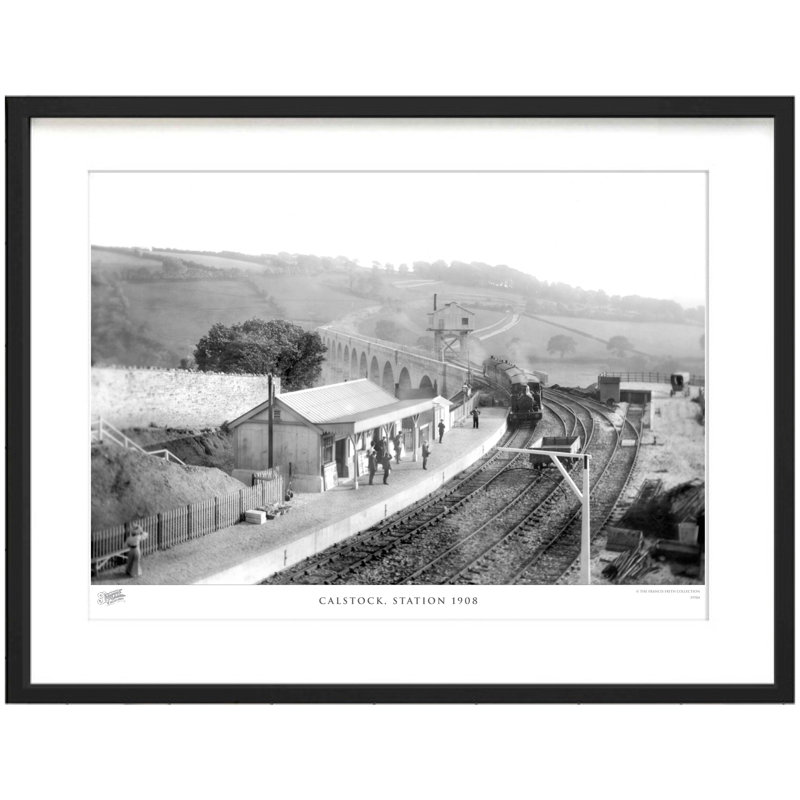 Calstock, Station 1908 - Single Picture Frame Print, 40cm H x 50cm W x 2.3cm D