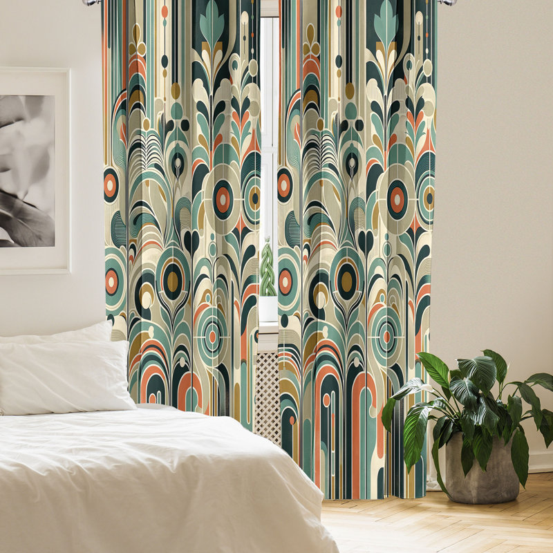 Arneta Semi Sheer Curtain, 56" W x 63" L