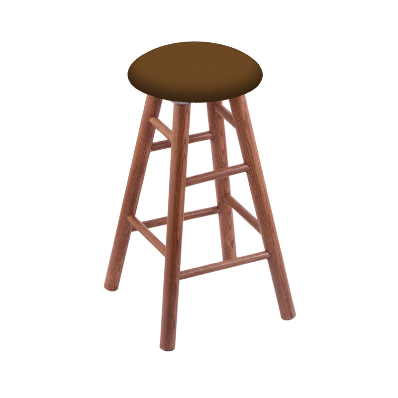 Swivel 30" Bar Stool, Medium Oak, Canter Thatch