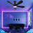 42 Inch RGB Ceiling Fans With Led Light and Remote/App Control, Flush Mount, RGB Dimmable Light, Modern Black Ceiling Fan for Kids Bedroom, Indoor/Covered Outdoor Use-117579839-117579838