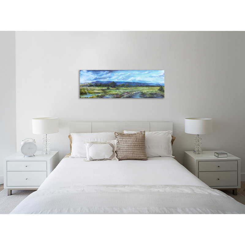 «Storms Passin», toile tendue par Winston Porter, H 15 po x l 45 po x P 1,5 po