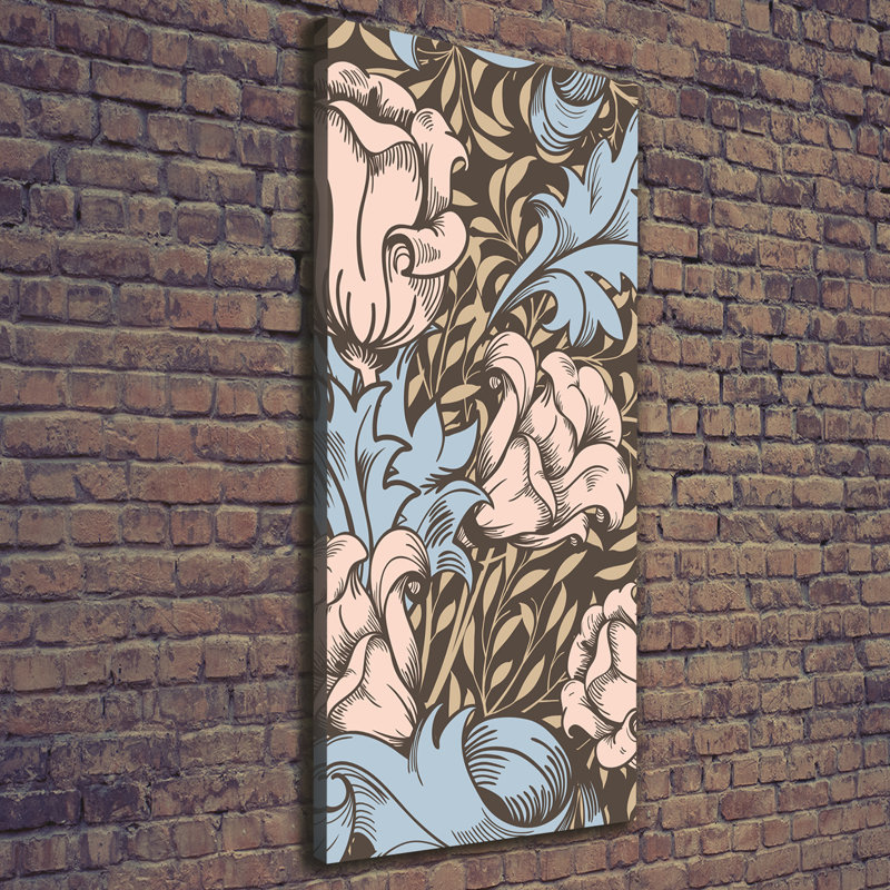 Flowers And Leaves - Wrapped Canvas Print