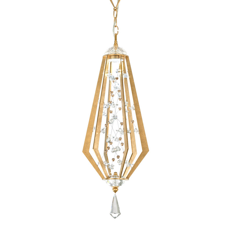 Eternity 1 - Light LED Pendant, Heirloom Gold/Tahitian Silver Pearl, 26.5" H x 9.88" W x 8.6" D