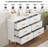 6 Drawer Dresser, Modern Wooden Dresser With Gold Handles And Storage Space-163766621