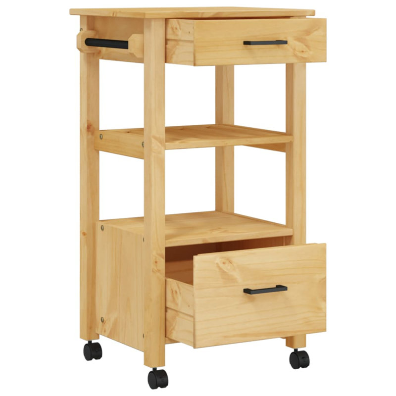 Kitchen Serving Cart, Honey