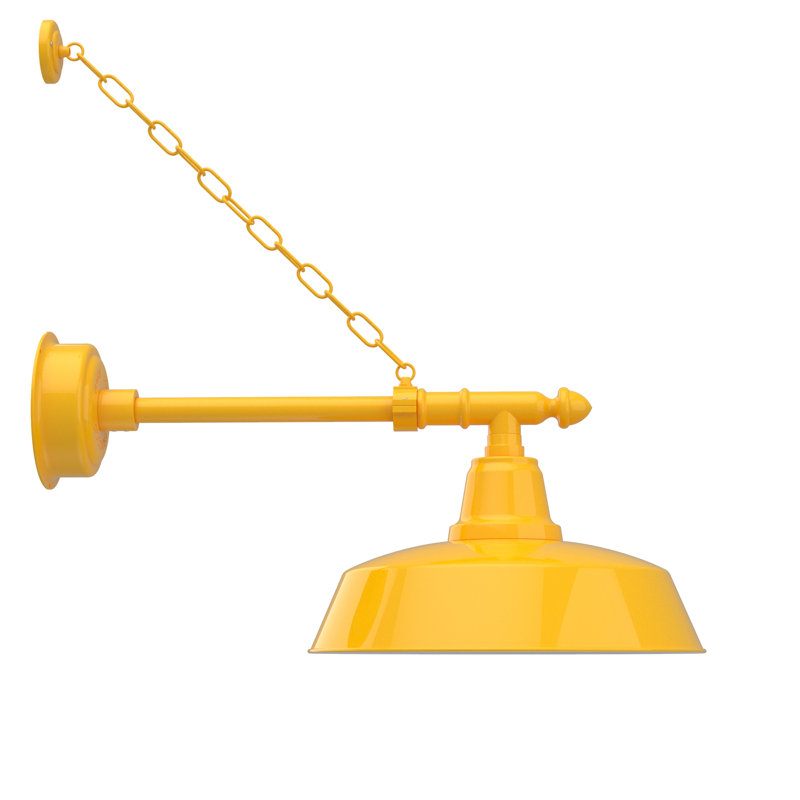 Vandervliet LED Wall Light, 12" H x 16" W x 29" D, Yellow