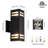 Adeen 12" Modern Outdoor Wall Light In 2 Lights With Aluminum