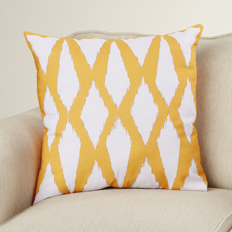 Ikat Reversible Throw Pillow, Fuchsia, 18" x 18"