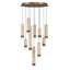 Cambre, lustre, 10 lumières, 22 po, laiton antique, travertin-1498502656