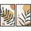 Mid-Century, cercles pastels, plantes, formes abstraites, art moderne, décoration murale bohème, 2 pièces-98109352-98109354