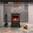 Winston Porter 15" Freestanding Fireplace Stove Heater With Realistic Flame For Home Office With Realistic Log Flame Effect, Adjustable Flame Effect/Brightness/Heating Mode, Overheating Safe Design