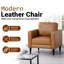 Canapé 2 places de luxe en cuir véritable Mid-Century pour salon Romm-972295993