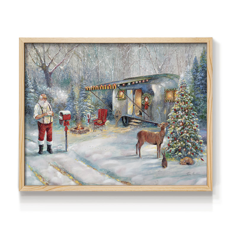 Santa's Hideaway - Reproduction encadrée - Restickable, Naturel, H 16 po x l 20 po