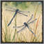 "Libellules tranquilles, aquarelle inspirée de la nature, art moderne pastel" sur-98179753-98179754