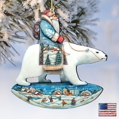 5'' Handmade Wood Shatterproof Holiday Shaped Ornament